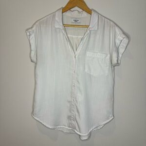 CJLA Joanna Blouse - sz. S - White Short Sleeve Button-Up
